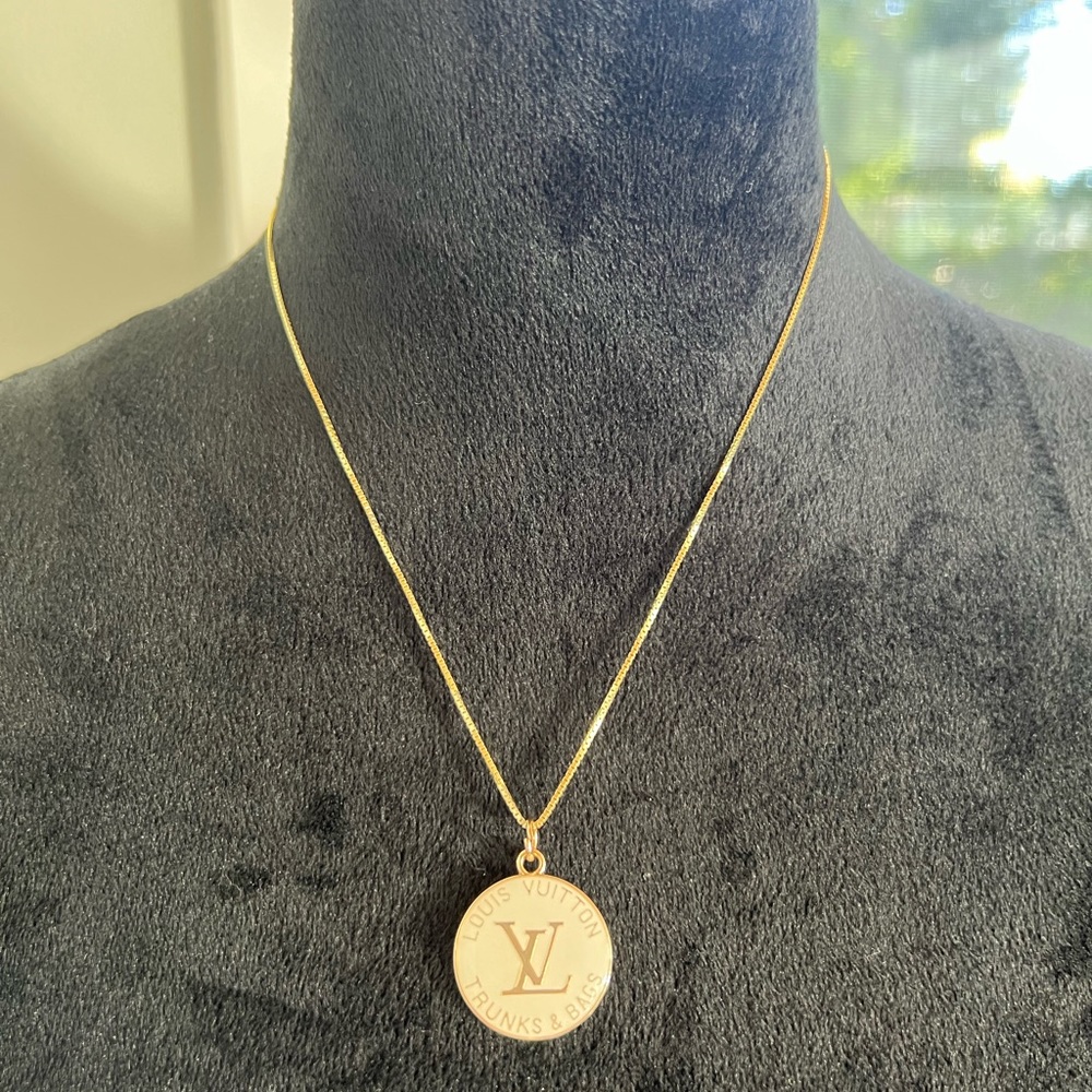 LV zipper pull necklace